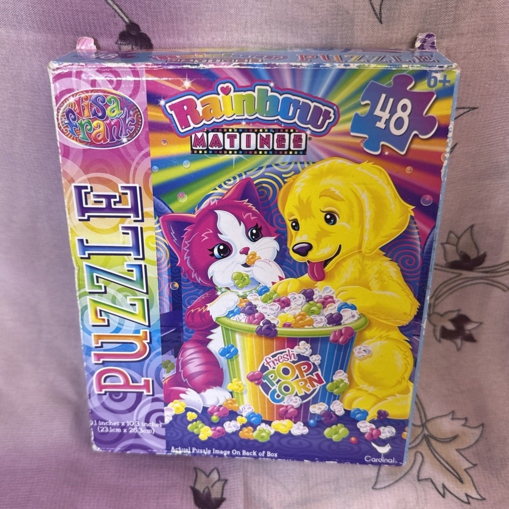 Lisa‎ Frank Rainbow Matinee Kitten & Puppy 48 Piece Jigsaw Puzzle, New